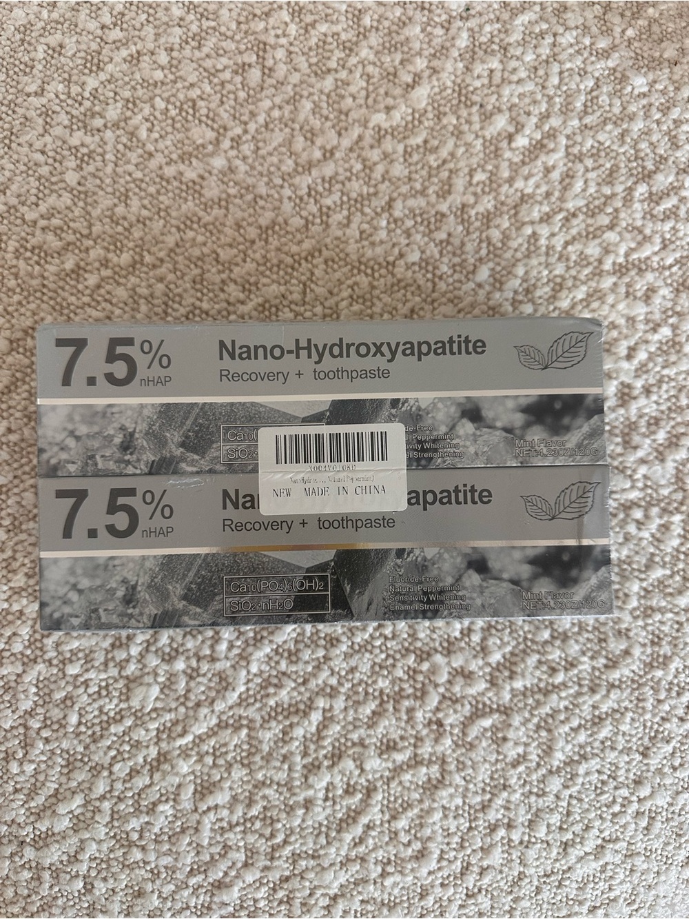 Nano-Hydroxyapatite 7.5% Recovery Toothpaste - Silver Gray